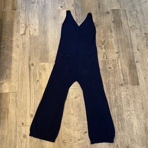 Lunya jumpsuit cotton/sweater navy blue XS